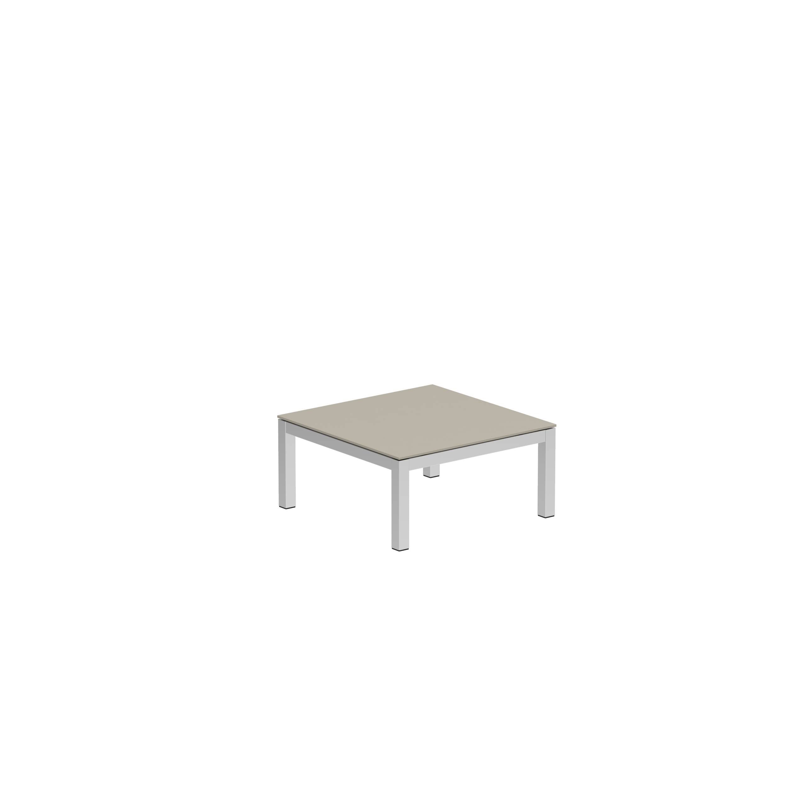 Taboela Low Table 80x80cm Ep + Ceramic Top Pearl Grey