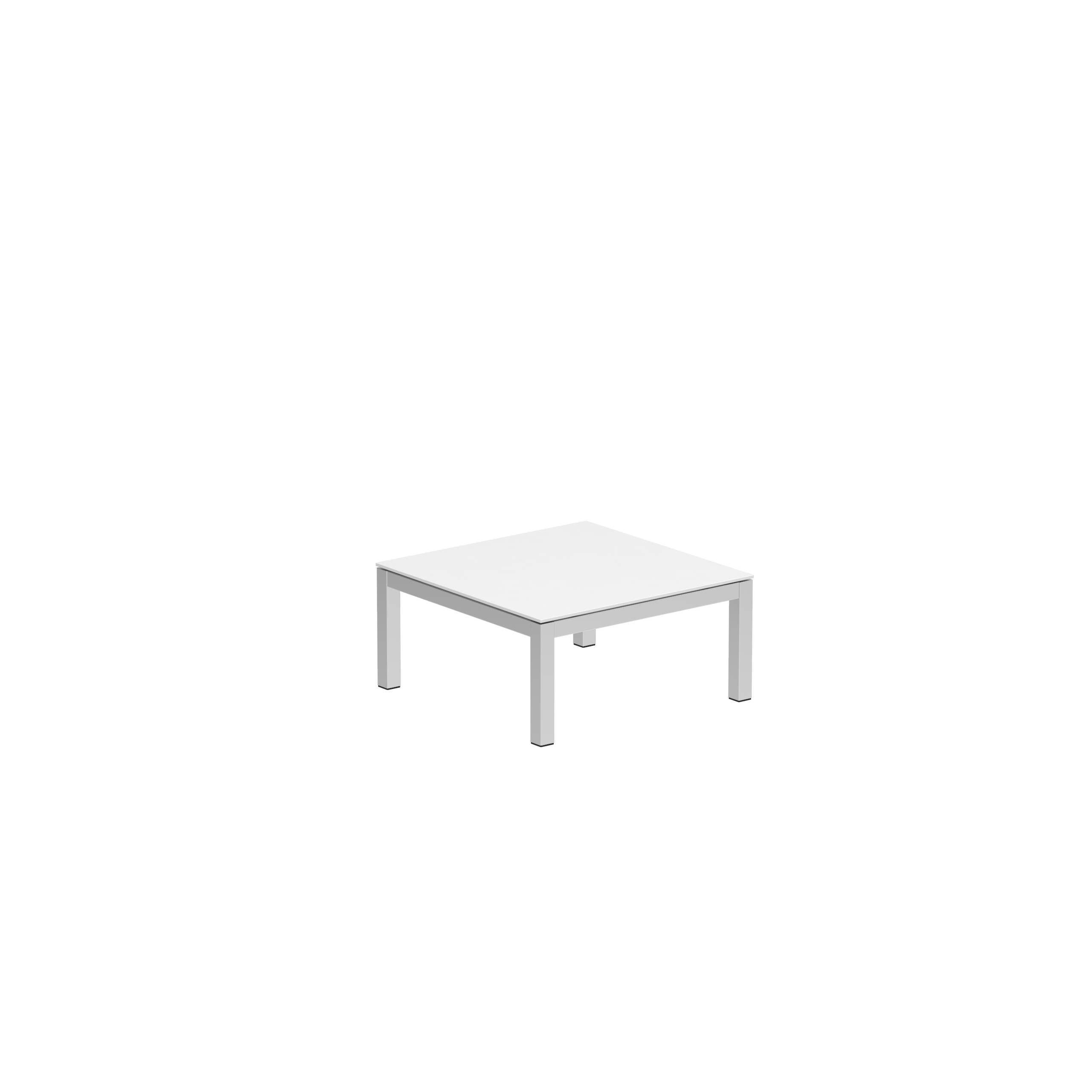 Taboela Low Table 80x80cm Ep + Ceramic Top White