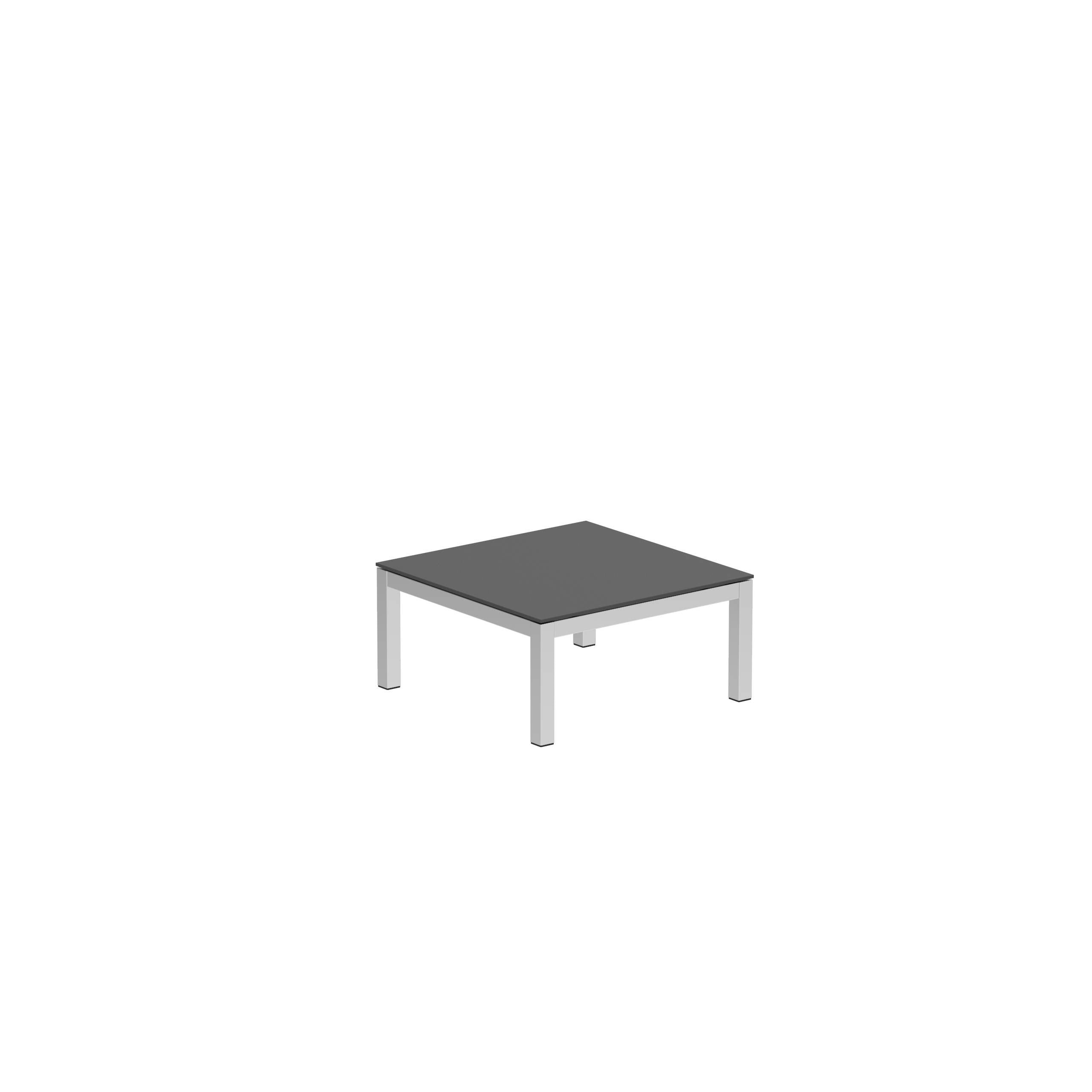 Taboela Low Table 80x80cm Ep + Ceramic Top Black