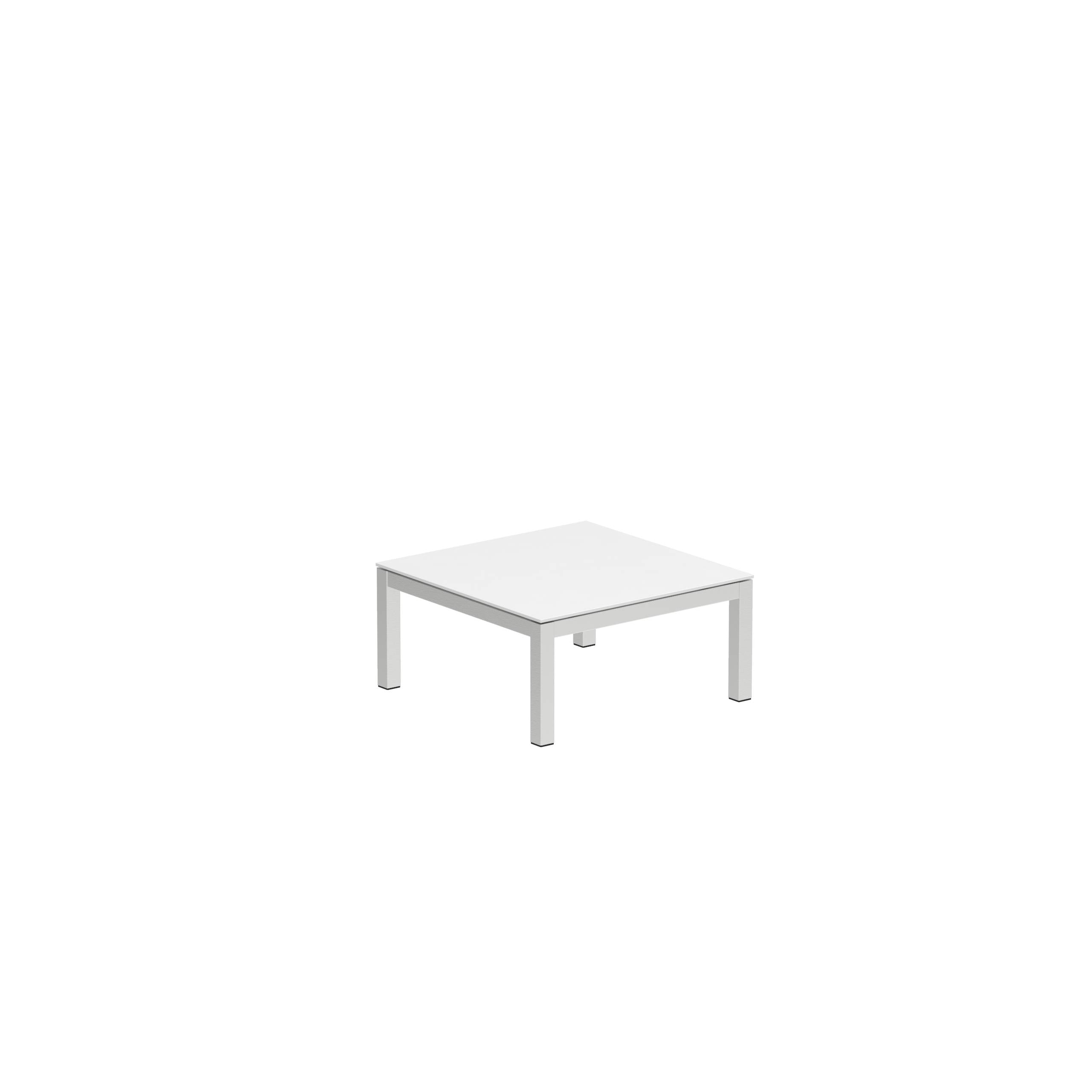 Taboela Low Table 80x80cm + Ceramic Top White