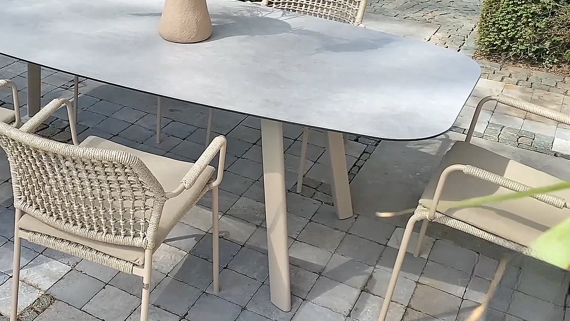 4 Seasons Outdoor Murcia 6 Seat Dining Set with Manolo 180cm Ceramic Table