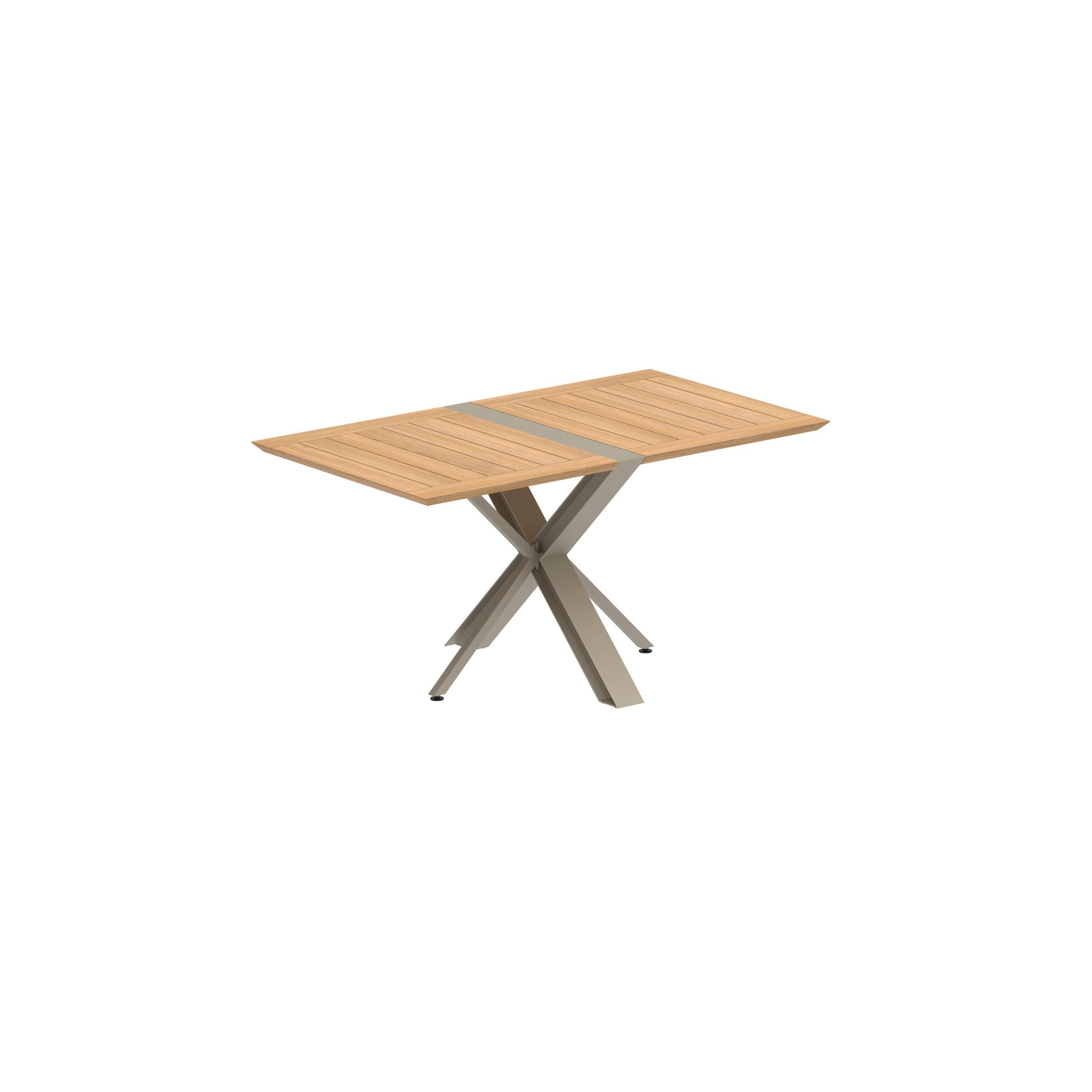 Traverse Folding Table Alu Sand And Teak