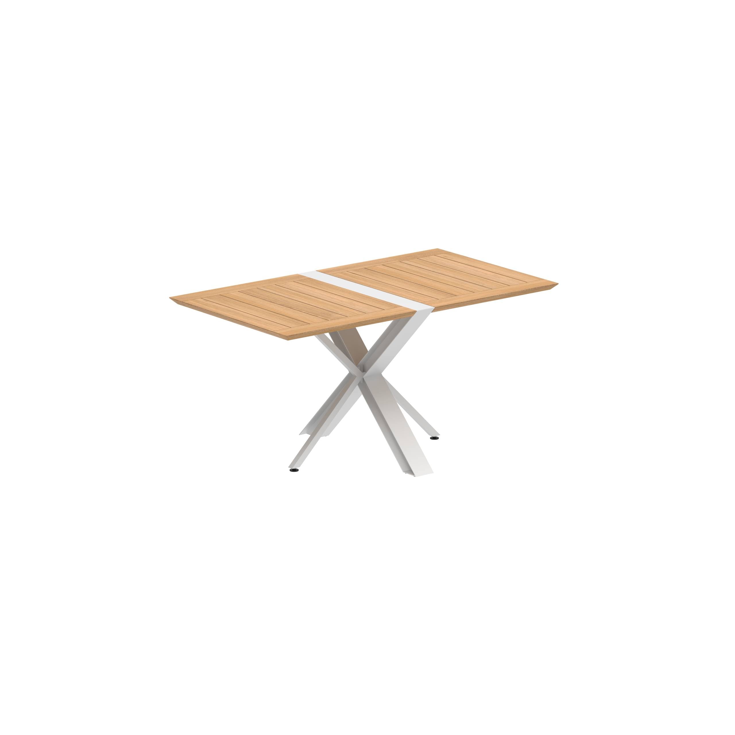 Traverse Folding Table Alu White And Teak