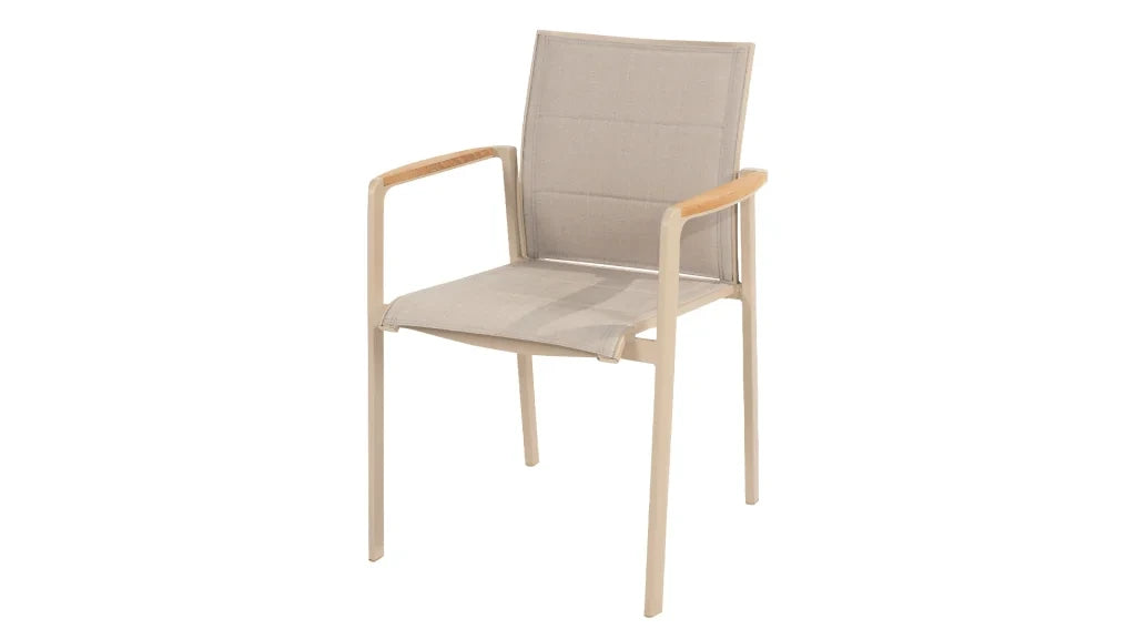 4 Seasons Outdoor Cortina stacking chair latte