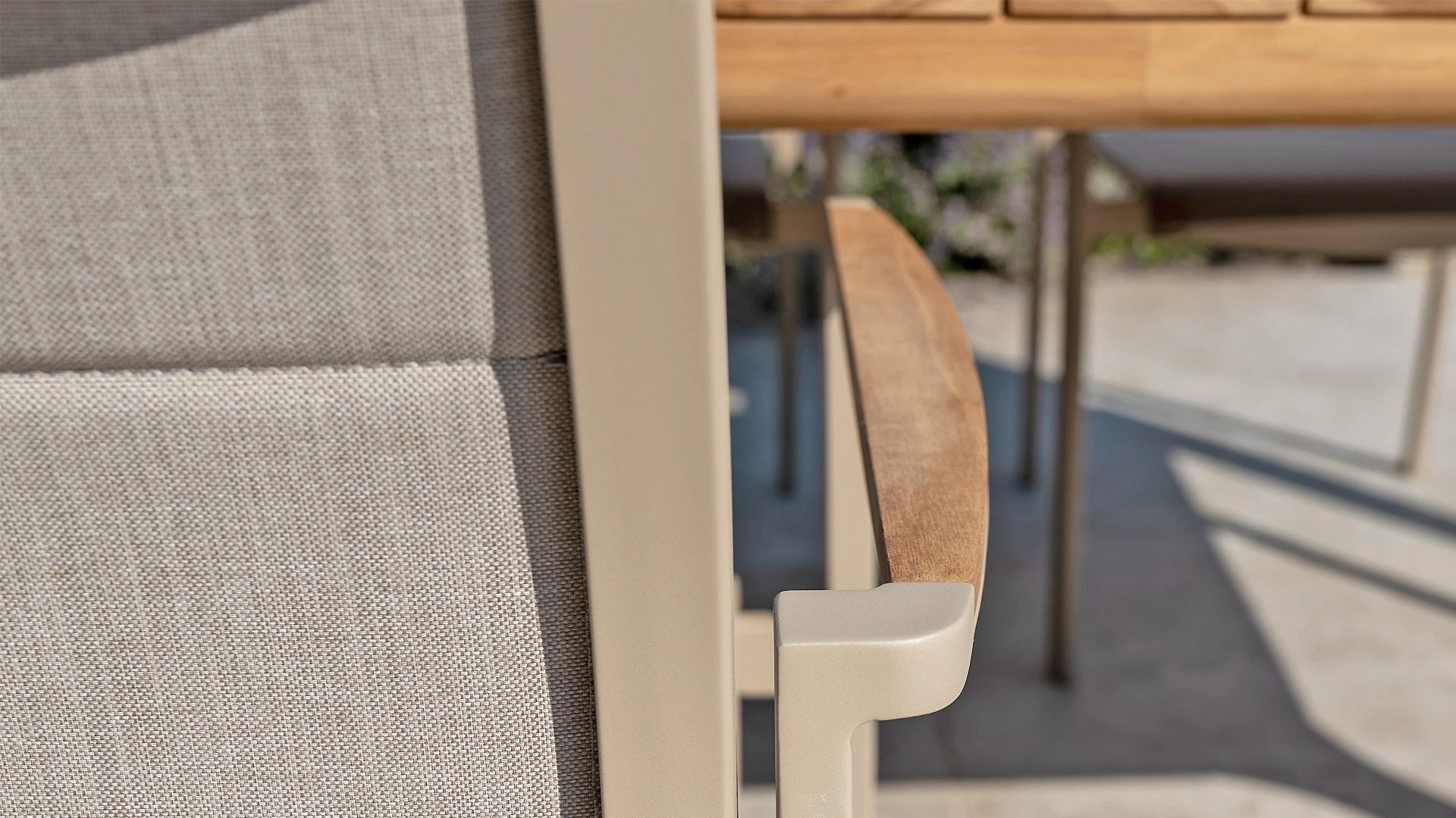 4 Seasons Outdoor Cortina stacking chair latte