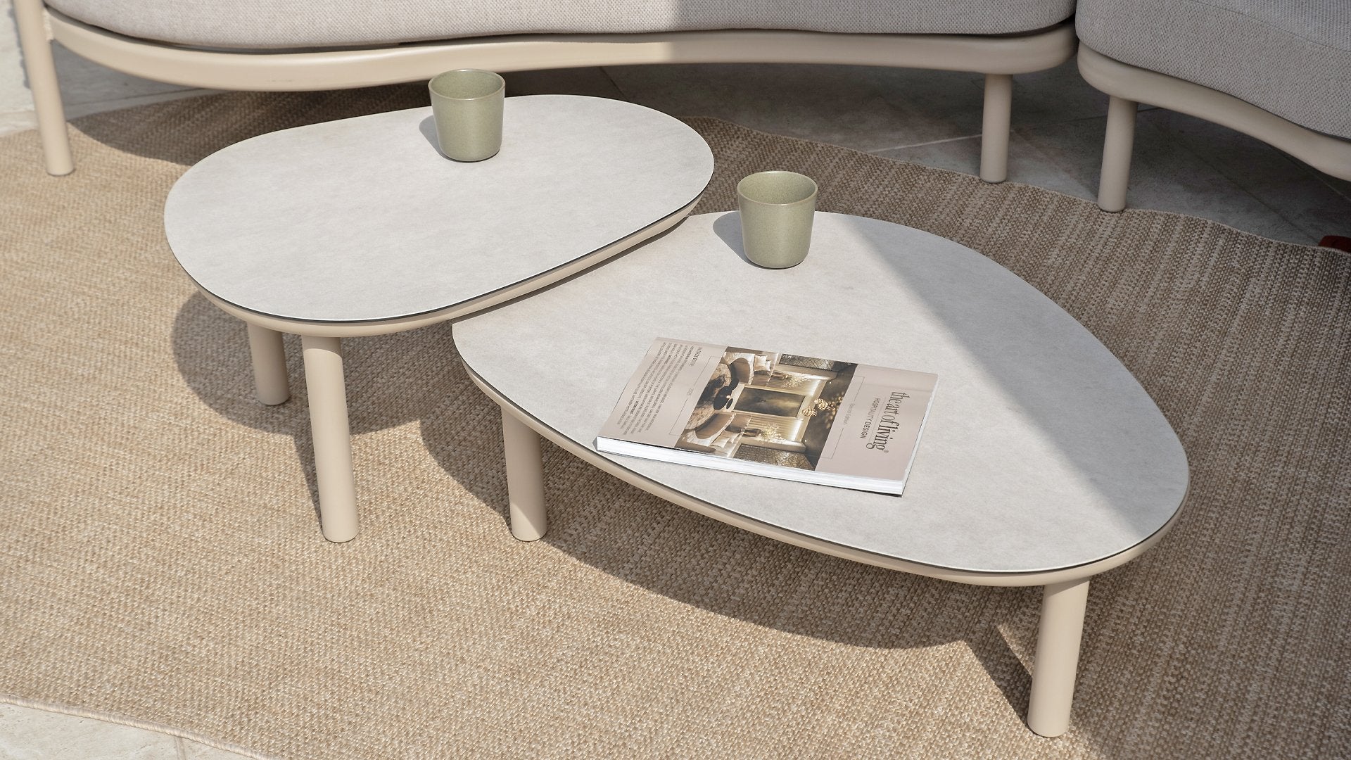 4 Seasons Outdoor Eva Lounge with Monroe Coffee Tables