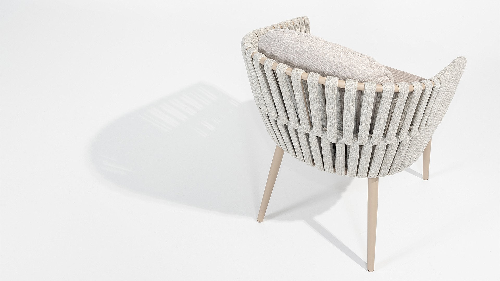 4 Seasons Outdoor Eva 6 Seat with Manolo 240cm Barrel Ceramic Dining Table