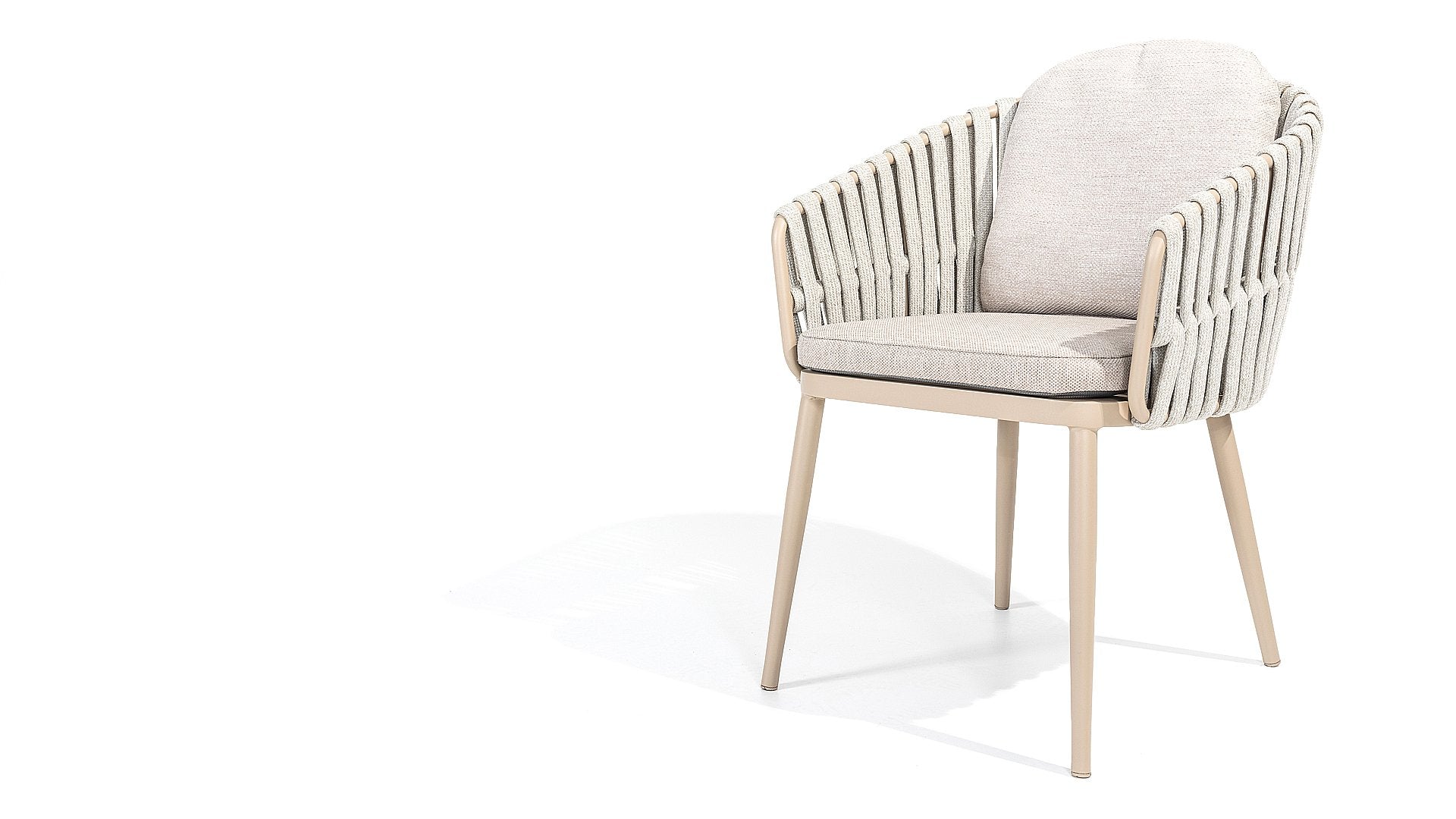 4 Seasons Outdoor Eva dining chair latte with 2 cushions