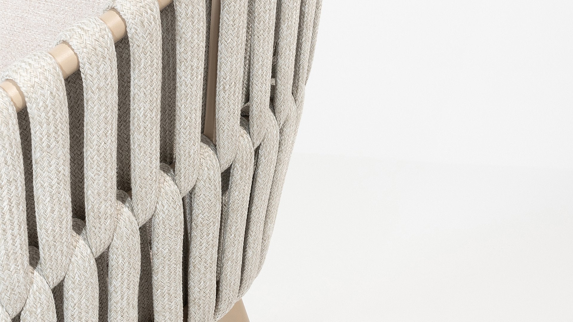 4 Seasons Outdoor Eva dining chair latte with 2 cushions