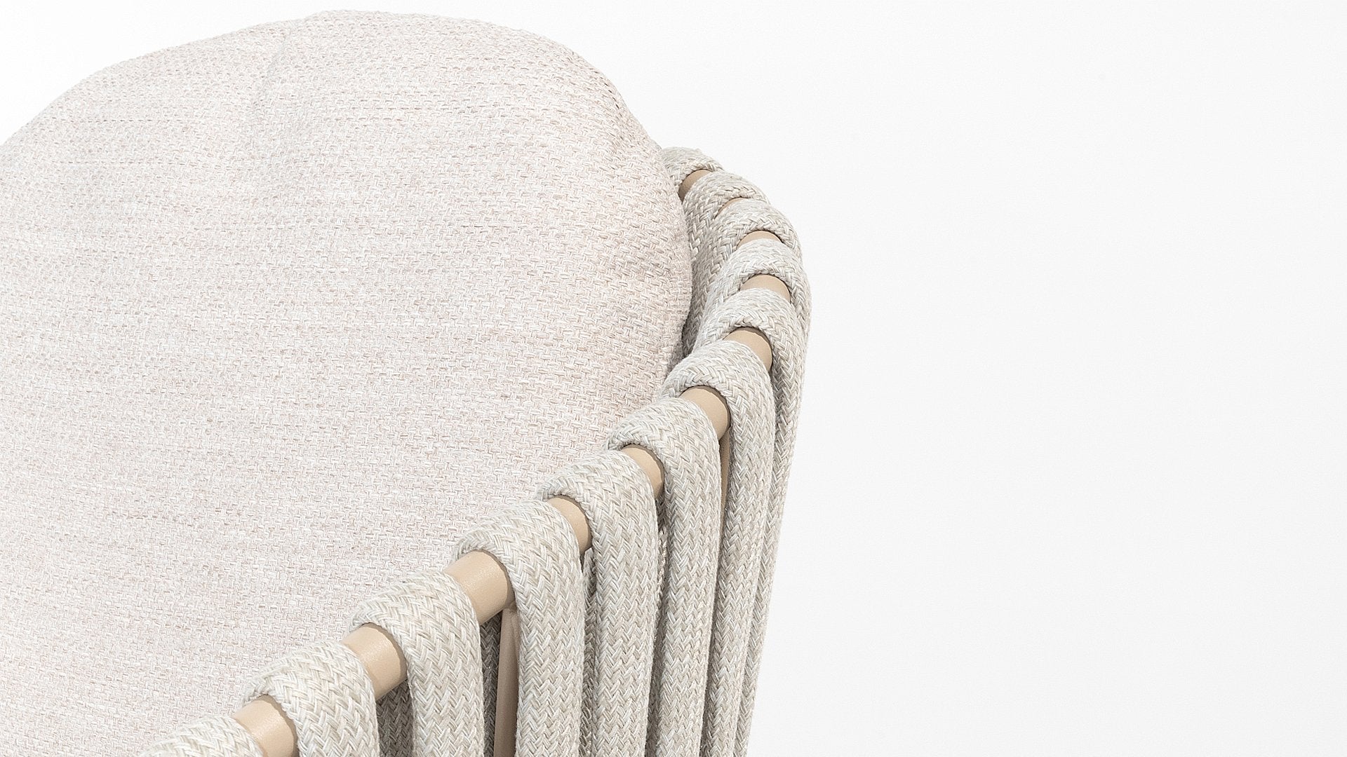 4 Seasons Outdoor Eva dining chair latte with 2 cushions