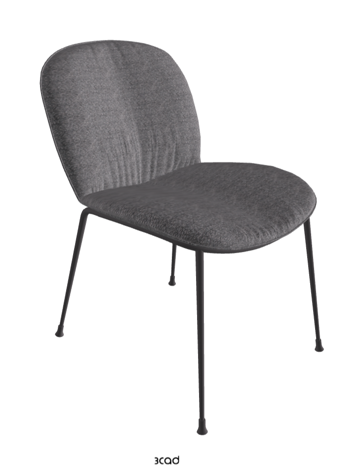 Tina Dining Chair_Graphite Embossed_Fabric_B244