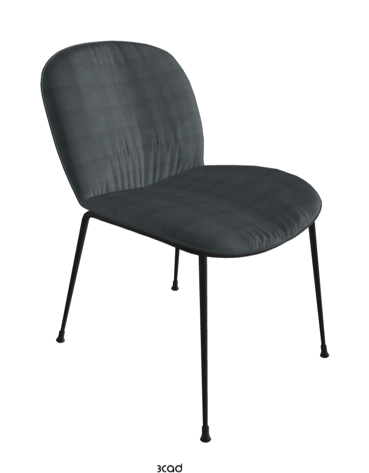 Tina Dining Chair_Black Embossed_Fabric_B927