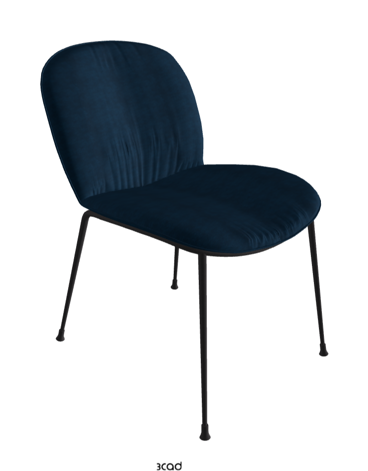 Tina Dining Chair_Black Embossed_Fabric_B929
