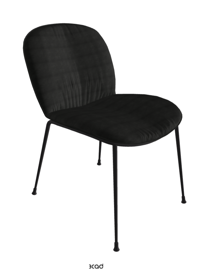 Tina Dining Chair_Black Embossed_Fabric_B932