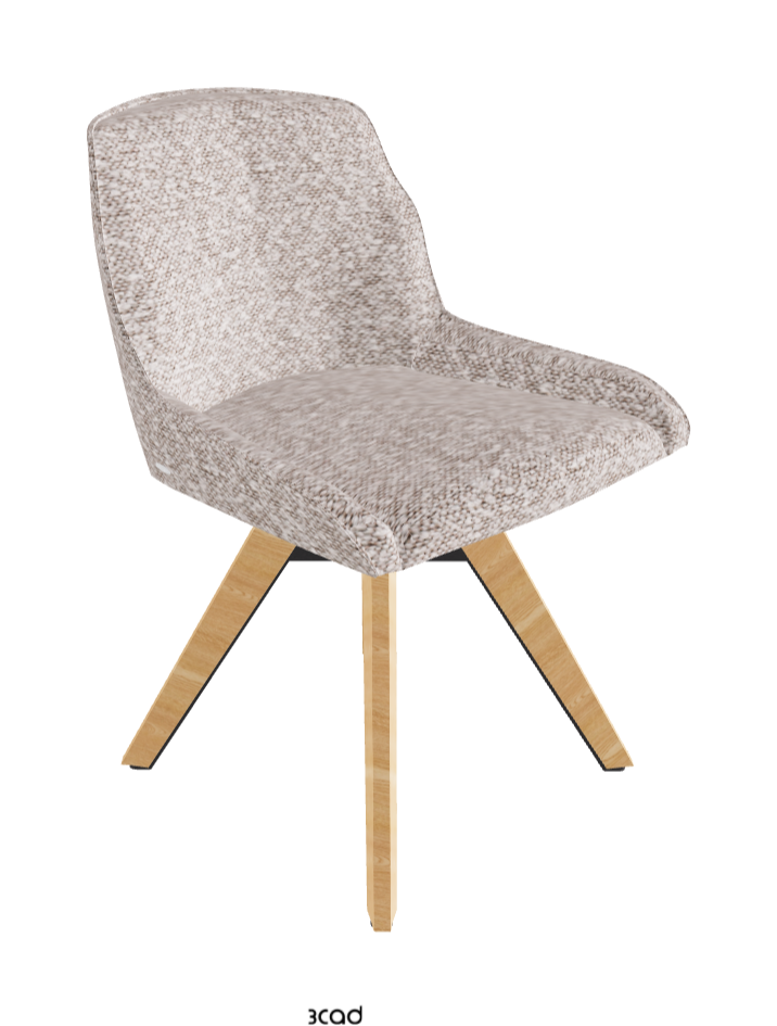 Tyler Swivel Dining Chair_Graphite Embossed_Natural Ashwood_Fabric_B242