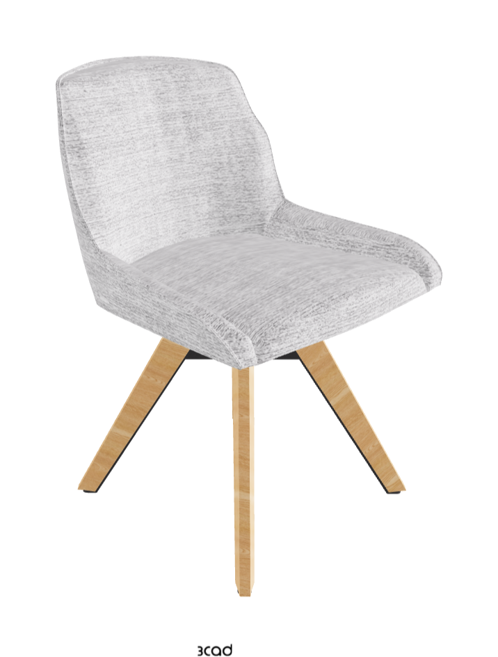 Tyler Swivel Dining Chair_Graphite Embossed_Natural Ashwood_Fabric_B810