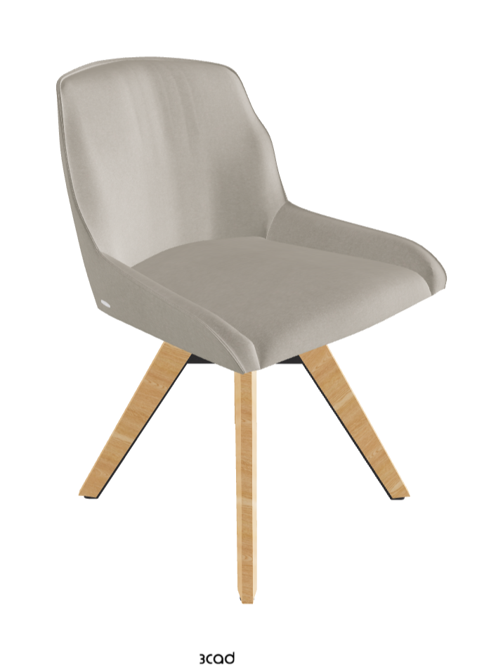Tyler Swivel Dining Chair_Graphite Embossed_Natural Ashwood_Fabric_B924