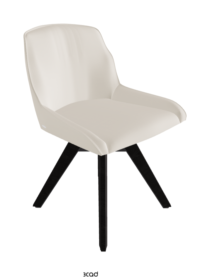 Tyler Swivel Dining Chair_Graphite Embossed_Open Pore Matt Black Ashwood_Glove Soft Leather_Ecru