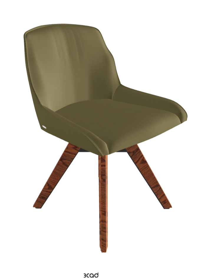 Tyler Swivel Dining Chair_Graphite Embossed_Canaletto Walnut Stained Ashwood_Glove Soft Leather_Oliva