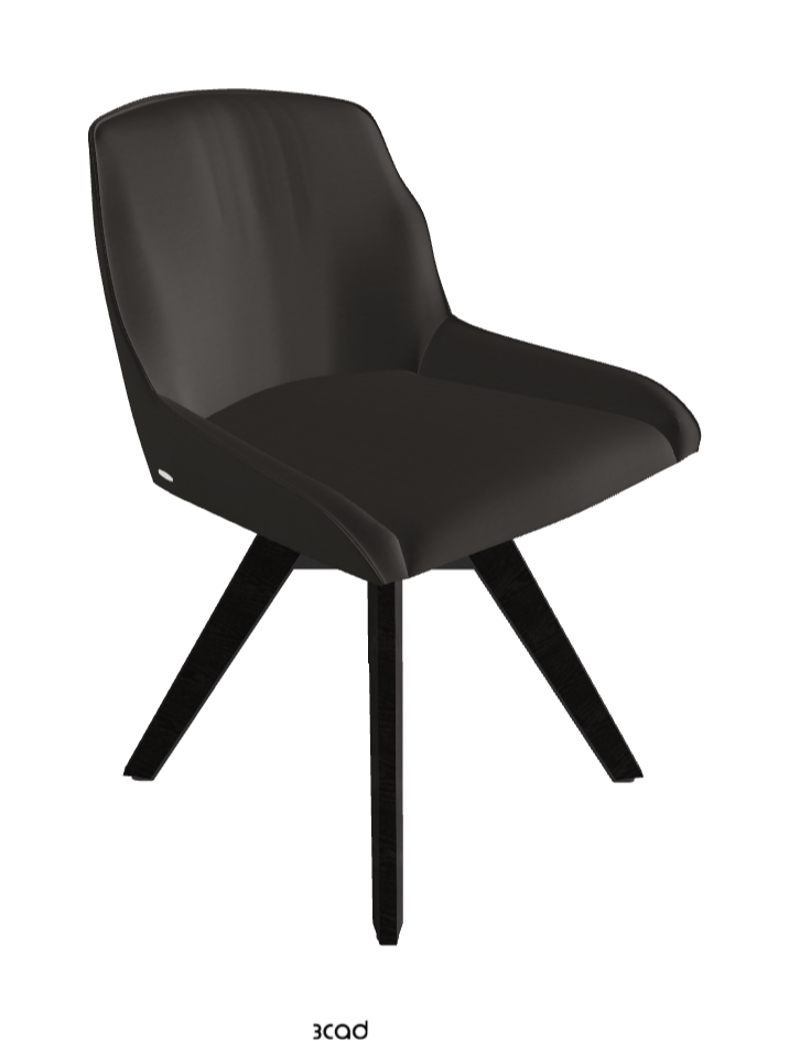 Tyler Swivel Dining Chair_Graphite Embossed_Open Pore Matt Black Ashwood_Glove Soft Leather_Carbon