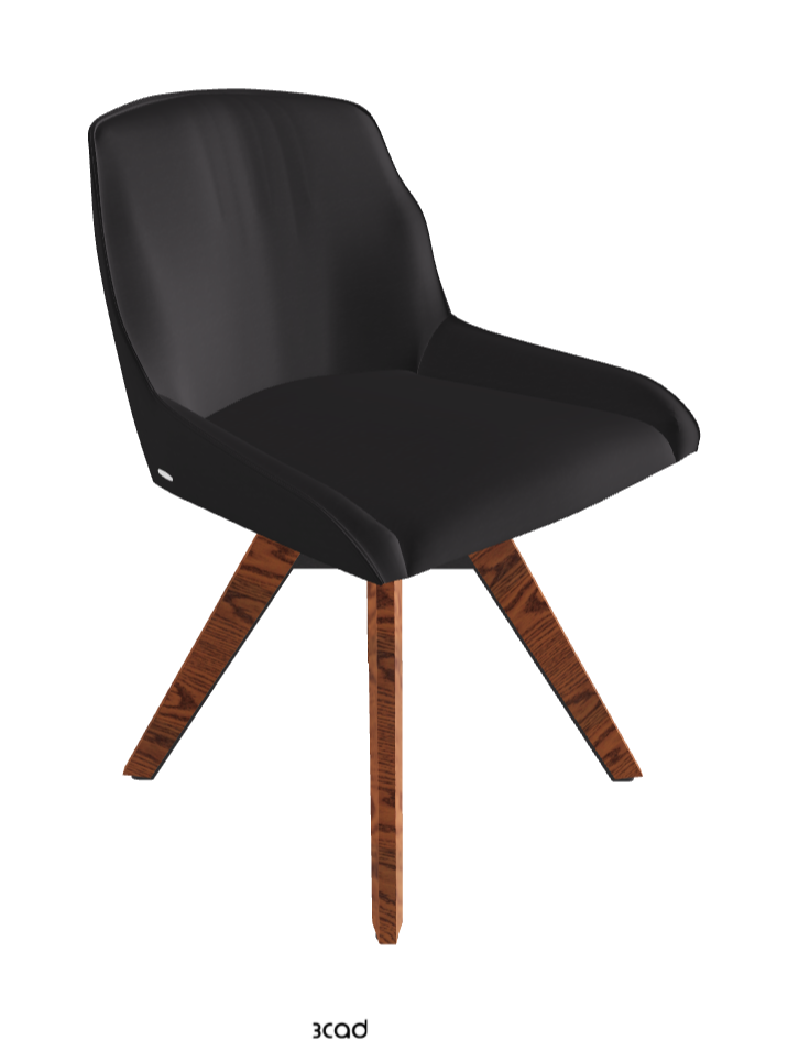 Tyler Swivel Dining Chair_Graphite Embossed_Canaletto Walnut Stained Ashwood_Glove Soft Leather_Hornet