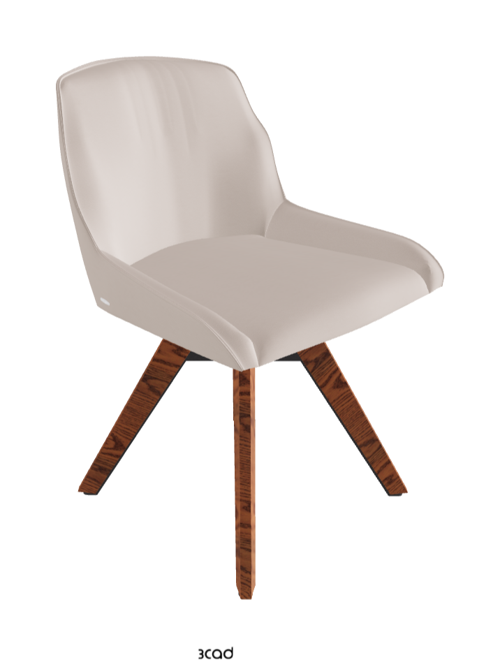 Tyler Swivel Dining Chair_Graphite Embossed_Canaletto Walnut Stained Ashwood_Soft Leather_Nymph
