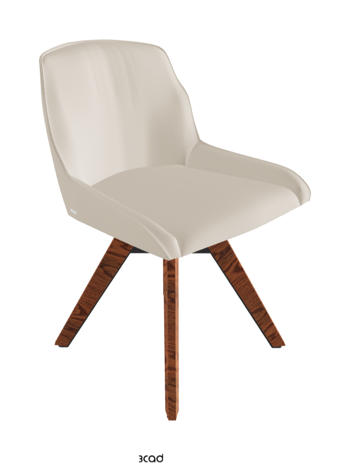 Tyler Swivel Dining Chair_Graphite Embossed_Canaletto Walnut Stained Ashwood_Soft Leather_Cashmere