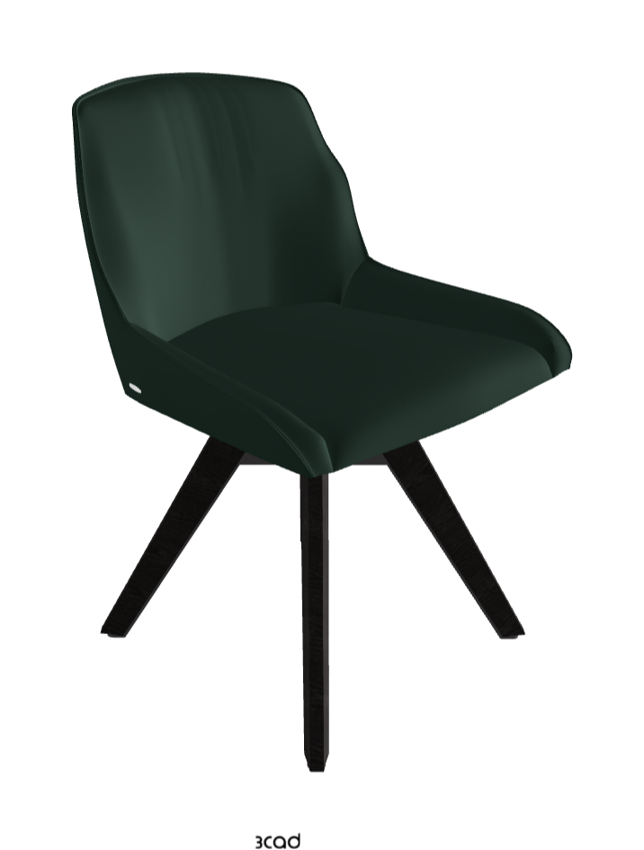 Tyler Swivel Dining Chair_Graphite Embossed_Open Pore Matt Black Ashwood_Soft Leather_Sherwood