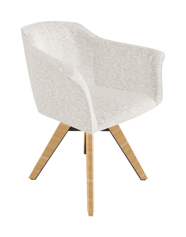 Tyler Swivel Dining Armchair_Graphite Embossed_Natural Ashwood_Fabric_B241