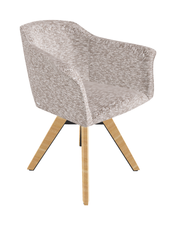 Tyler Swivel Dining Armchair_Graphite Embossed_Natural Ashwood_Fabric_B242
