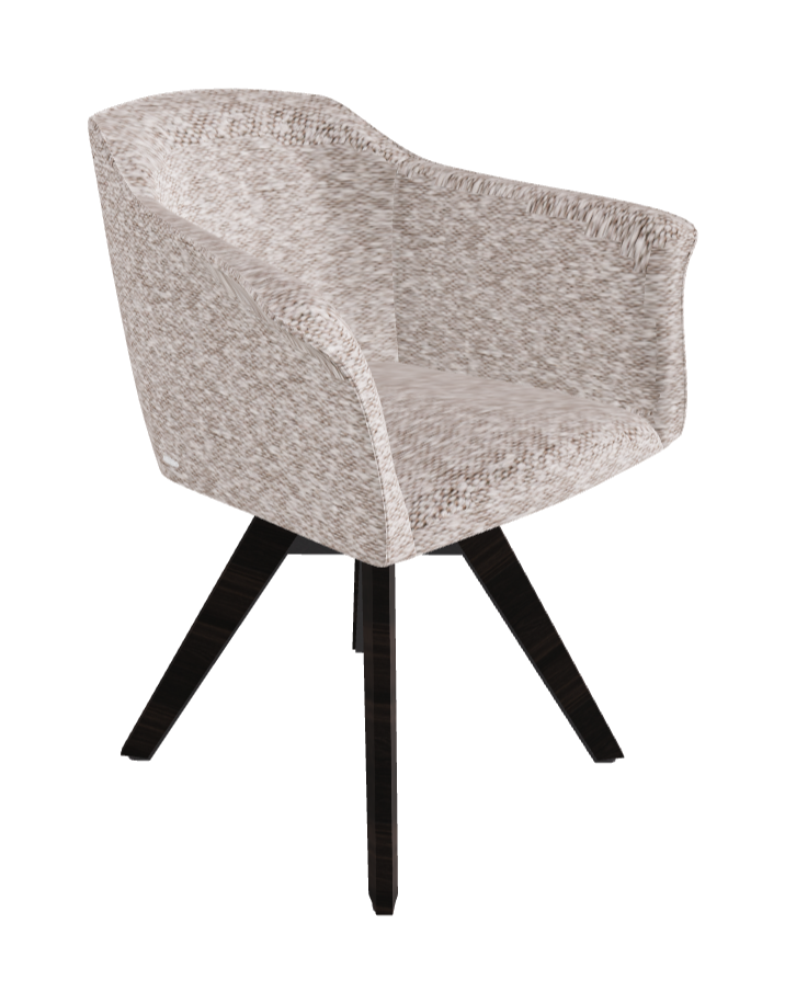 Tyler Swivel Dining Armchair_Graphite Embossed_Burned Oak Stained Ashwood_Fabric_B242