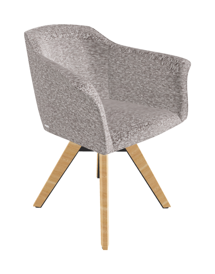 Tyler Swivel Dining Armchair_Graphite Embossed_Natural Ashwood_Fabric_B243