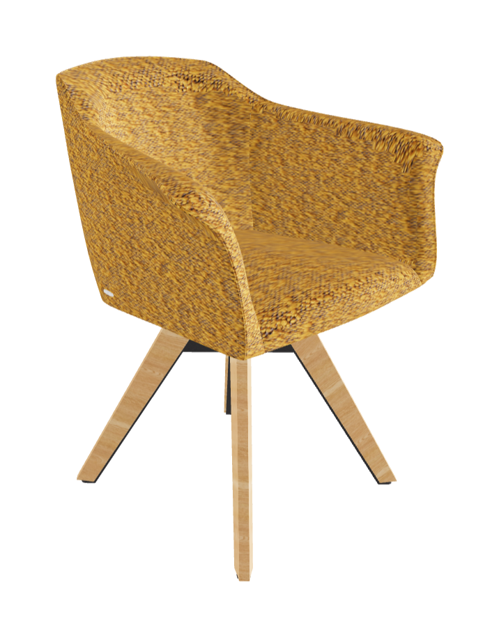 Tyler Swivel Dining Armchair_Graphite Embossed_Natural Ashwood_Fabric_B247