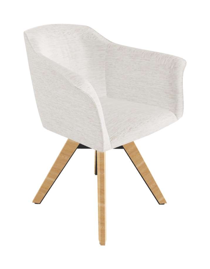 Tyler Swivel Dining Armchair_Graphite Embossed_Natural Ashwood_Fabric_B730