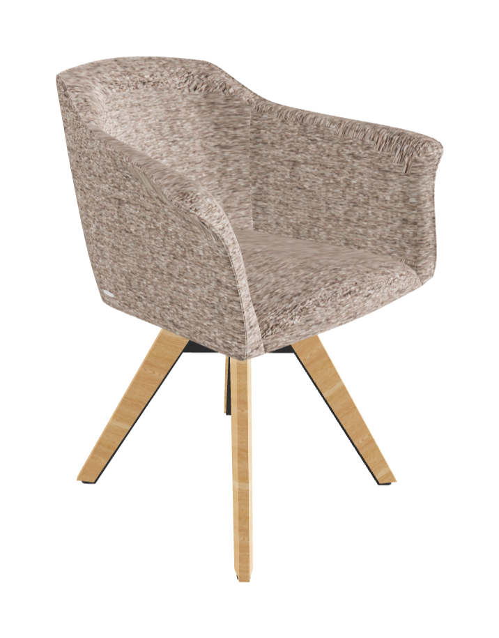 Tyler Swivel Dining Armchair_Graphite Embossed_Natural Ashwood_Fabric_B731