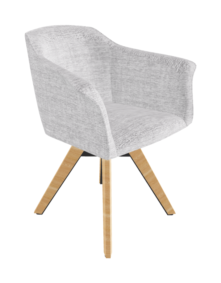 Tyler Swivel Dining Armchair_Graphite Embossed_Natural Ashwood_Fabric_B810