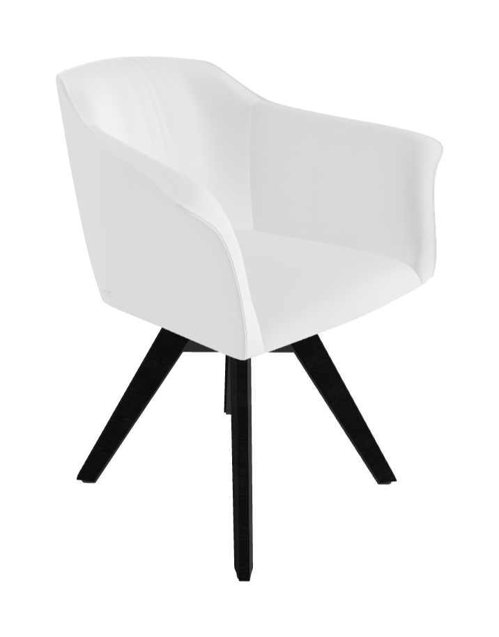 Tyler Swivel Dining Armchair_Graphite Embossed_Open Pore Matt Black Ashwood_Fabric_B920