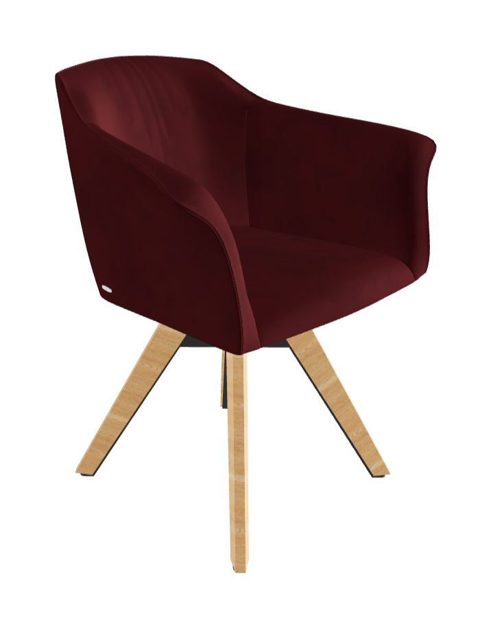 Tyler Swivel Dining Armchair_Graphite Embossed_Natural Ashwood_Micro Nubuk_Cardinal