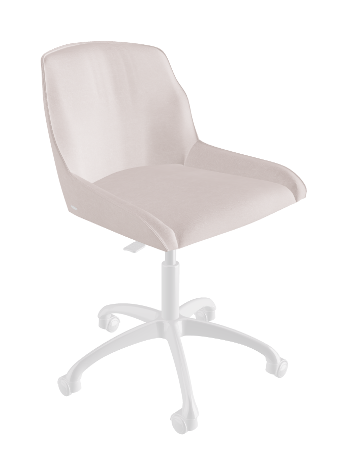 Tyler Wheels Swivel Office Chair_Polished Aluminium_Fabric_B923