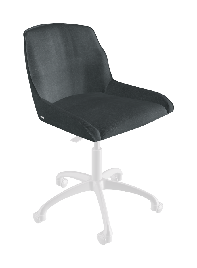 Tyler Wheels Swivel Office Chair_Polished Aluminium_Fabric_B927
