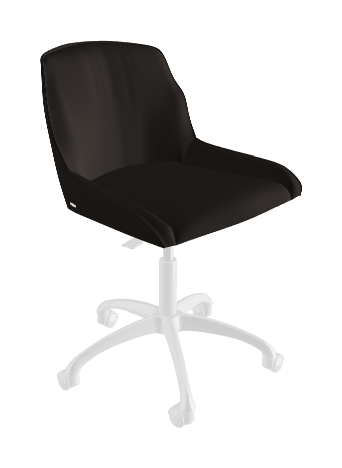 Tyler Wheels Swivel Office Chair_Polished Aluminium_Soft Leather_Testa Di Moro