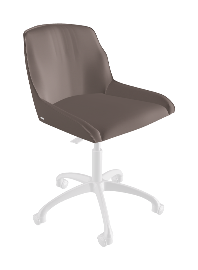 Tyler Wheels Swivel Office Chair_Polished Aluminium_Soft Leather_Castoro