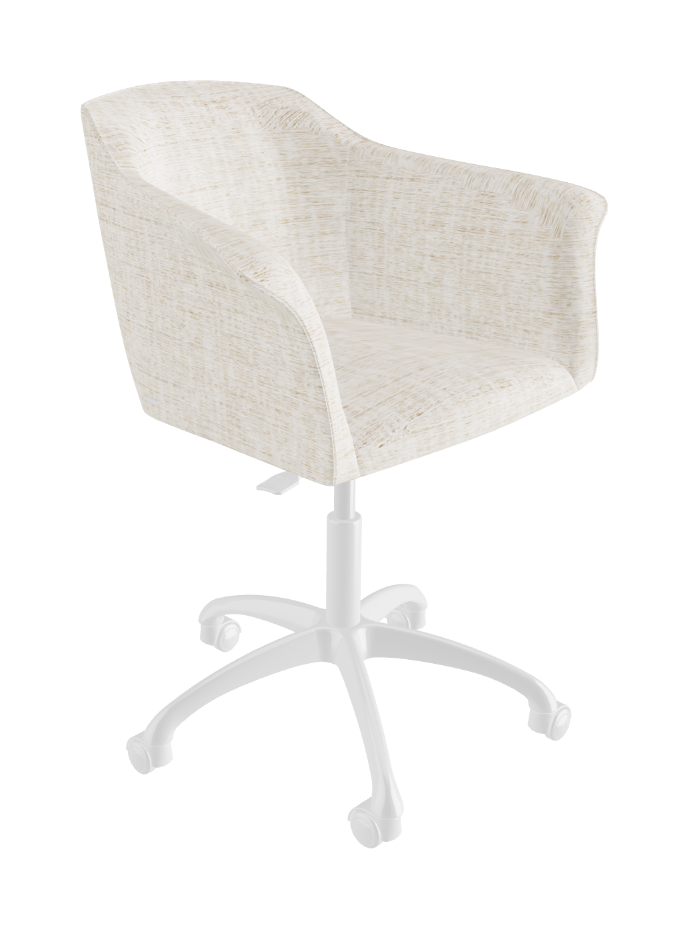 Tyler Wheels Swivel Office Armchair_Polished Aluminium_Fabric_B610