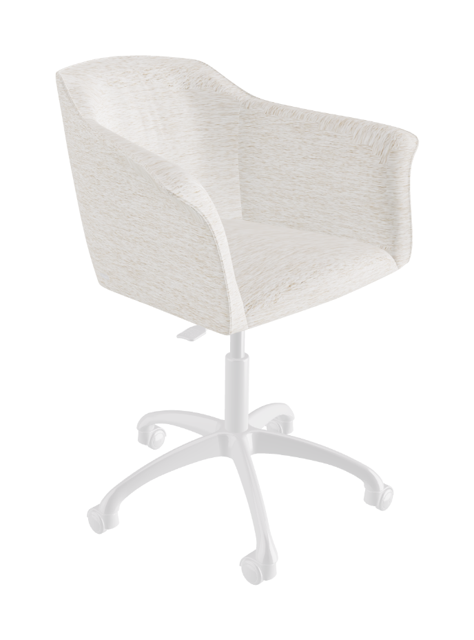 Tyler Wheels Swivel Office Armchair_Polished Aluminium_Fabric_B730