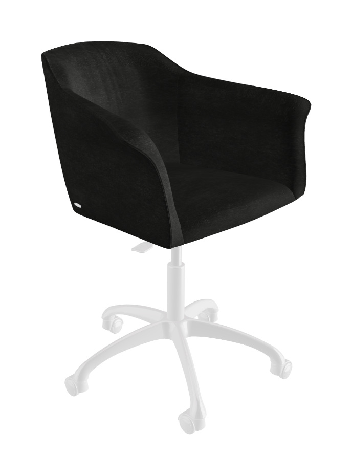 Tyler Wheels Swivel Office Armchair_Polished Aluminium_Fabric_B932
