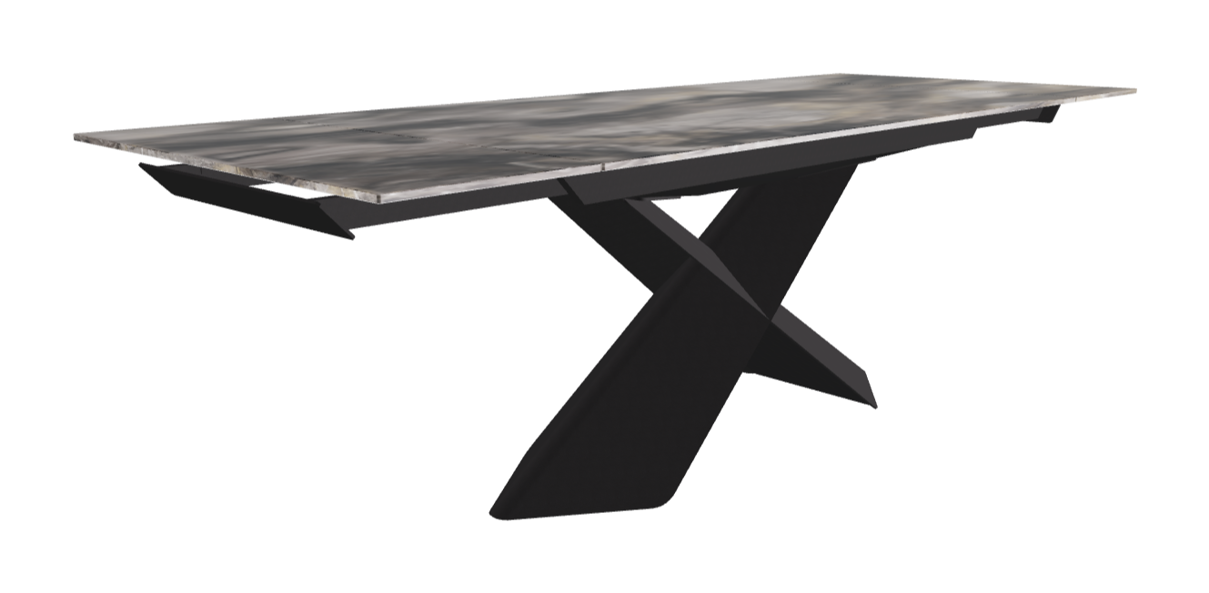 160-236×90×74h_CrystalArt Orobico Marble_Black Embossed_Extended