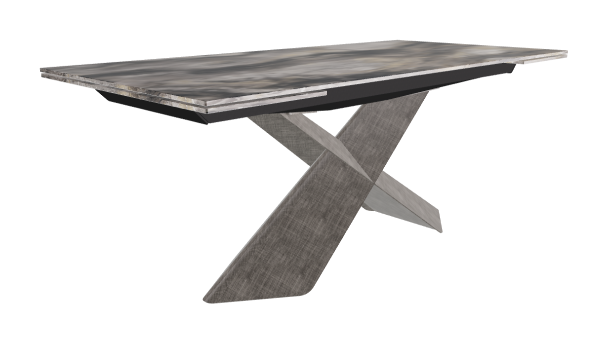 182-258×90×74h_CrystalArt Orobico Marble_Brushed Grey_Closed