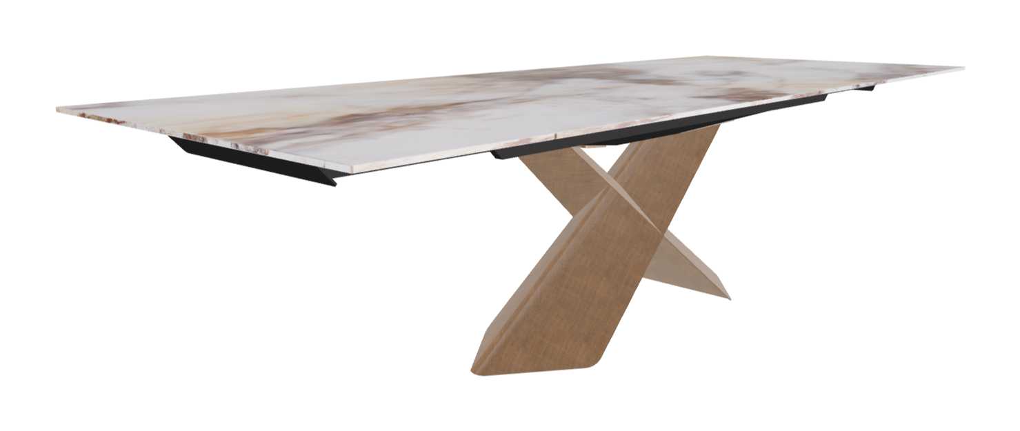 200-294×106×74h_CrystalArt Cotopaxi Marble_Brushed Bronze_Extended