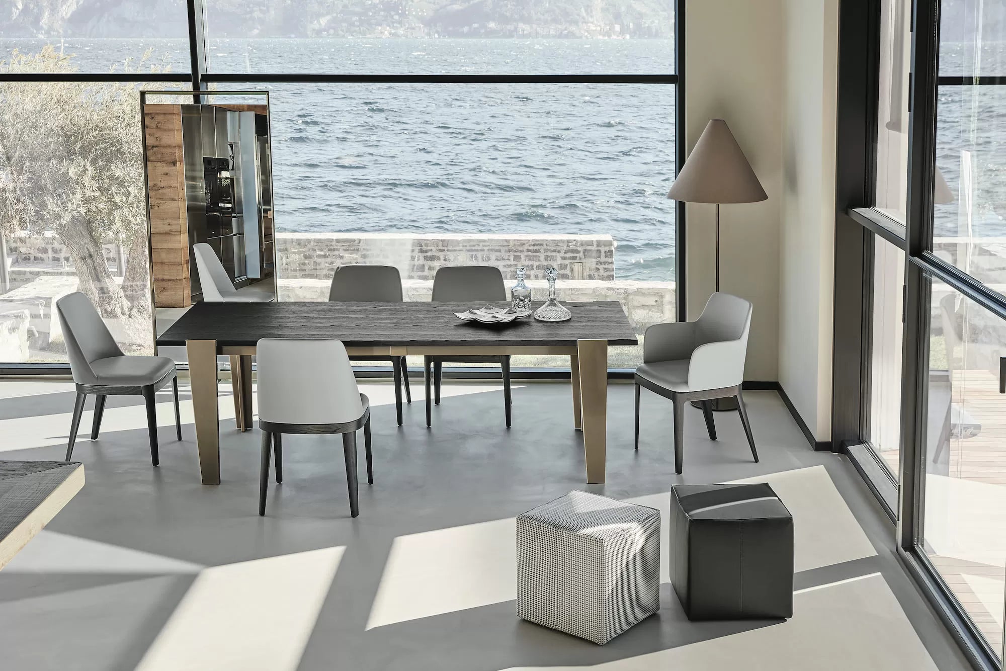 Bontempi Casa Margot Solid Wooden Dining Chair With Arms