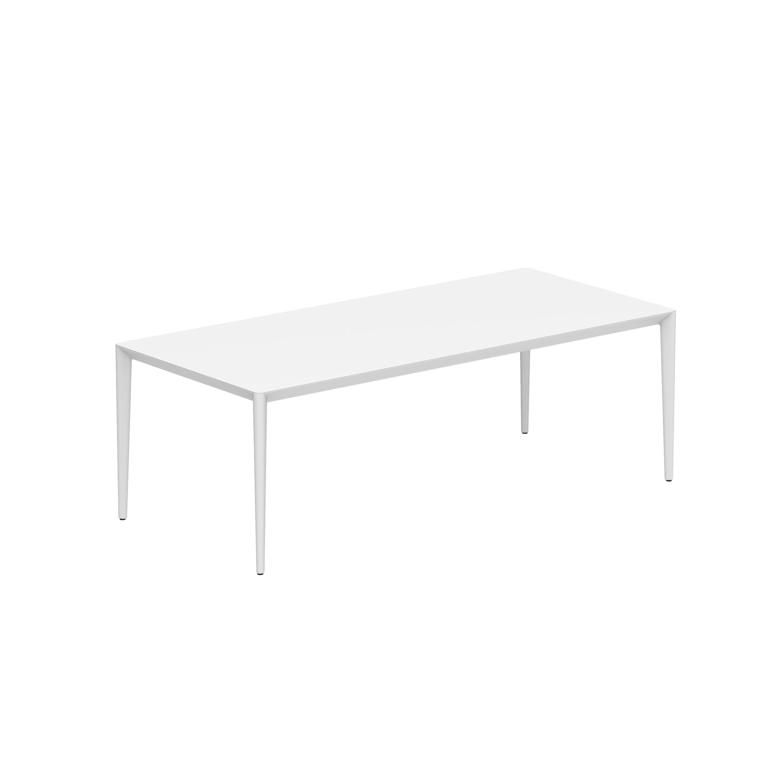 U-Nite Table 220x100cm White With Ceramic Tabletop In White